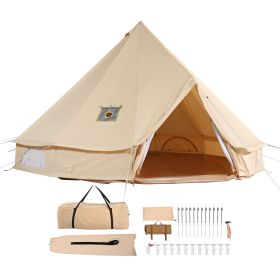 The 4-Season Canvas Bell Tent — 4m, Stove Jack