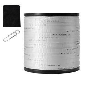 Polyester Pull Tape, 1" x 2103' Mule Tape Flat Rope, 6000 lbf Tensile Capacity, Printed Webbing Cable Pulling Tape for Packaging, Gardening