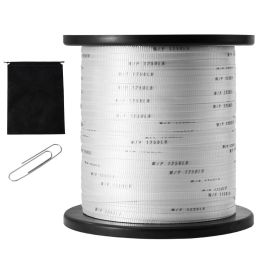 Polyester Pull Tape, 1/2" x 1053' Mule Tape Flat Rope, 1250 lbf Tensile Capacity, Printed Webbing Cable Pulling Tape for Packaging, Gardening